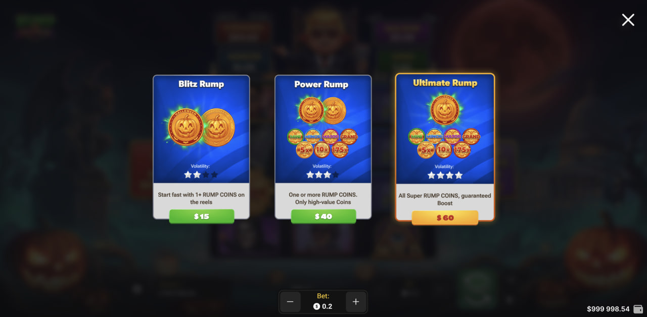 Rump And Halloween bonus, oikea raha, rahapeli ja huijaus – kolme Buy Bonus -vaihtoehtoa tietokoneella